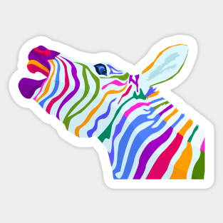 Zebra Head Pop Art Sticker
